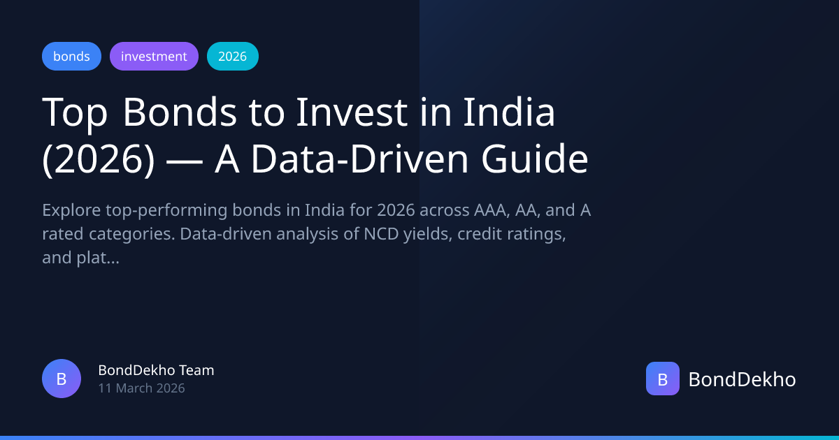Top Bonds to Invest in India (2026) — A Data-Driven Guide | BondDekho